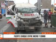 Trujillo: accidente de tránsito deja lesionados tras choque entre micro y combi