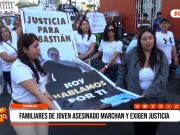 Familiares de joven asesinado marchan en Trujillo exigiendo justicia