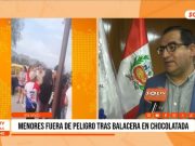 Sausal: menores fuera de peligro tras balacera en chocolatada