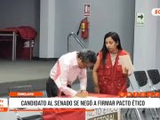 Chiclayo: candidato al Senado se negó a firmar pacto ético
