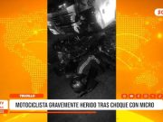 El Milagro: Motociclista herido tras choque con micro