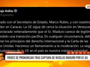 Países reaccionan ante captura de Nicolás Maduro por Estados Unidos
