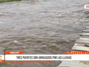 Chiclayo: lluvias arrasan puentes artesanales en Oyotún
