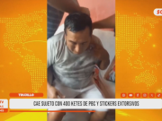 Laredo: capturan a alias Loro con 400 ketes de PBC y stickers extorsivos