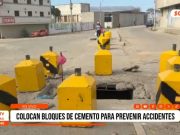 Trujillo: colocan bloques de cemento para prevenir accidentes
