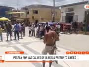 Lambayeque: pasean por las calles de Olmos a presunto abigeo