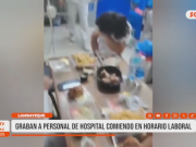 Chiclayo: grabaron a personal de hospital comiendo en horario laboral