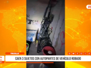 Trujillo: caen tres sujetos con autopartes de vehículo robado