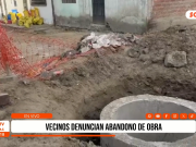 Trujillo: obra paralizada por alcantarillado colapsado alarma a vecinos en La Esperanza