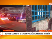 Trujillo: sujetos detonan artefacto explosivo en fachada de colegio politécnico Marcial Acharán