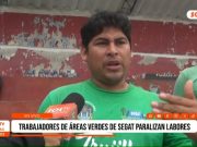 Trujillo: trabajadores de áreas verdes de SEGAT paralizan labores