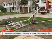 Trujillo: arcos se desploman en losa deportiva de Urb. Santa Teresa