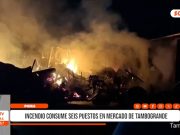 Piura: incendio consume seis puestos en mercado de Tambogrande