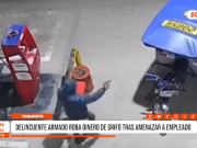 Tarapoto: delincuente armado roba dinero de grifo