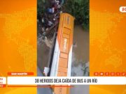 Bus interprovincial cae a río en San Martín y deja 38 heridos