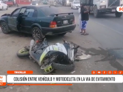 Trujillo: accidente vehicular deja motociclista herido