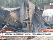 San Martín: Incendio arrasa vivienda en Nueva Cajamarca
