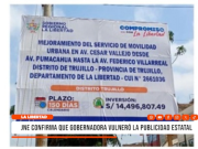 La Libertad: JNE confirma vulneración de publicidad estatal