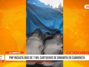 PNP incauta más de 7 mil cartuchos de dinamita en camioneta abandonada en Huamachuco
