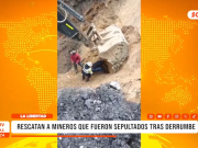 Santiago de Chuco: rescate mineros tras derrumbe en socavón