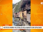 Sepultan a madre fallecida en deslizamiento en Pataz tras emotiva despedida en su colegio