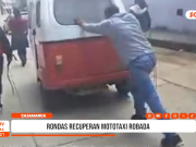 Cajamarca: rondas recuperan mototaxi robada