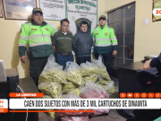 La Libertad: caen dos sujetos con más de 3mil cartuchos de dinamita