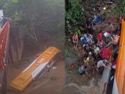 San Martín: Bus interprovincial cae desde puente Shitari en San Martín con 50 pasajeros