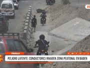Trujillo: peligro latente, peatones invaden zona peatonal en badén