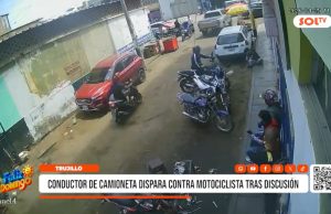 Trujillo: conductor de camioneta dispara contra motociclista tras discusión