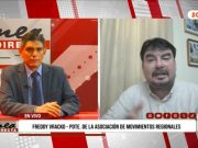 Presidente de la Asociación de Movimientos Regionales del Perú, Freddy Vracko: “Piero Corvetto de ONPE se debe ir por ineficiente, no por un fraude”