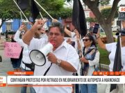 Trujillo: continúan protestas por retraso en mejoramiento de autopista a Huanchaco