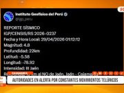 Cajamarca: autoridades en alerta por constantes movimientos telúricos