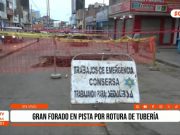 Forado en La Hermelinda genera riesgo y amenaza con caos vehicular en Trujillo