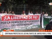 Trujillo: continúan protestas de los militantes de Juntos por el Perú
