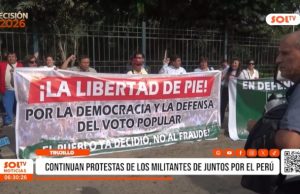 Trujillo: continúan protestas de los militantes de Juntos por el Perú