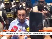 Lambayeque: presidente Balcázar voto en la ciudad de Chiclayo