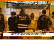 Trujillo: caen tres presuntos delincuentes con droga y explosivos