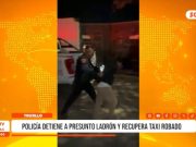 Trujillo: policía detiene a presunto ladrón y recupera taxi robado