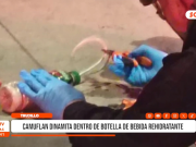 Trujillo: camuflan dinamita dentro de botella de bebida rehidratante