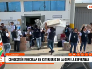 La Esperanza: material electoral genera caos vehicular