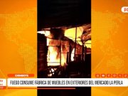 Chimbote: incendio en fábrica de muebles en La Perla