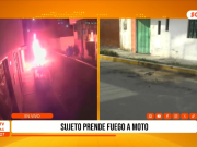 Motocicleta incendiada en Natasha Alta alerta a vecinos y deja consternado propietario