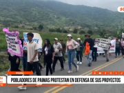 Piura: pobladores de Paimas protestan en defensa de sus proyectos