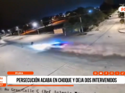 Piura: persecución termina en choque y deja dos intervenidos