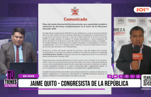 «No existen las elecciones complementarias; la narrativa fraudista se está cayendo y Piero Corvetto debe regresar a la ONPE»: Jaime Quito, congresista y candidato al Senado por Juntos por el Perú