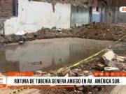 Trujillo: fuga de agua por tubería matriz inunda avenida