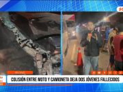 Trujillo: dos jóvenes fallecieron tras choque con camioneta