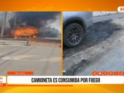 Trujillo: incendio vehicular consume camioneta en San Andrés
