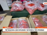 Huamachuco: PNP incauta 4,500 explosivos y detiene a tres personas